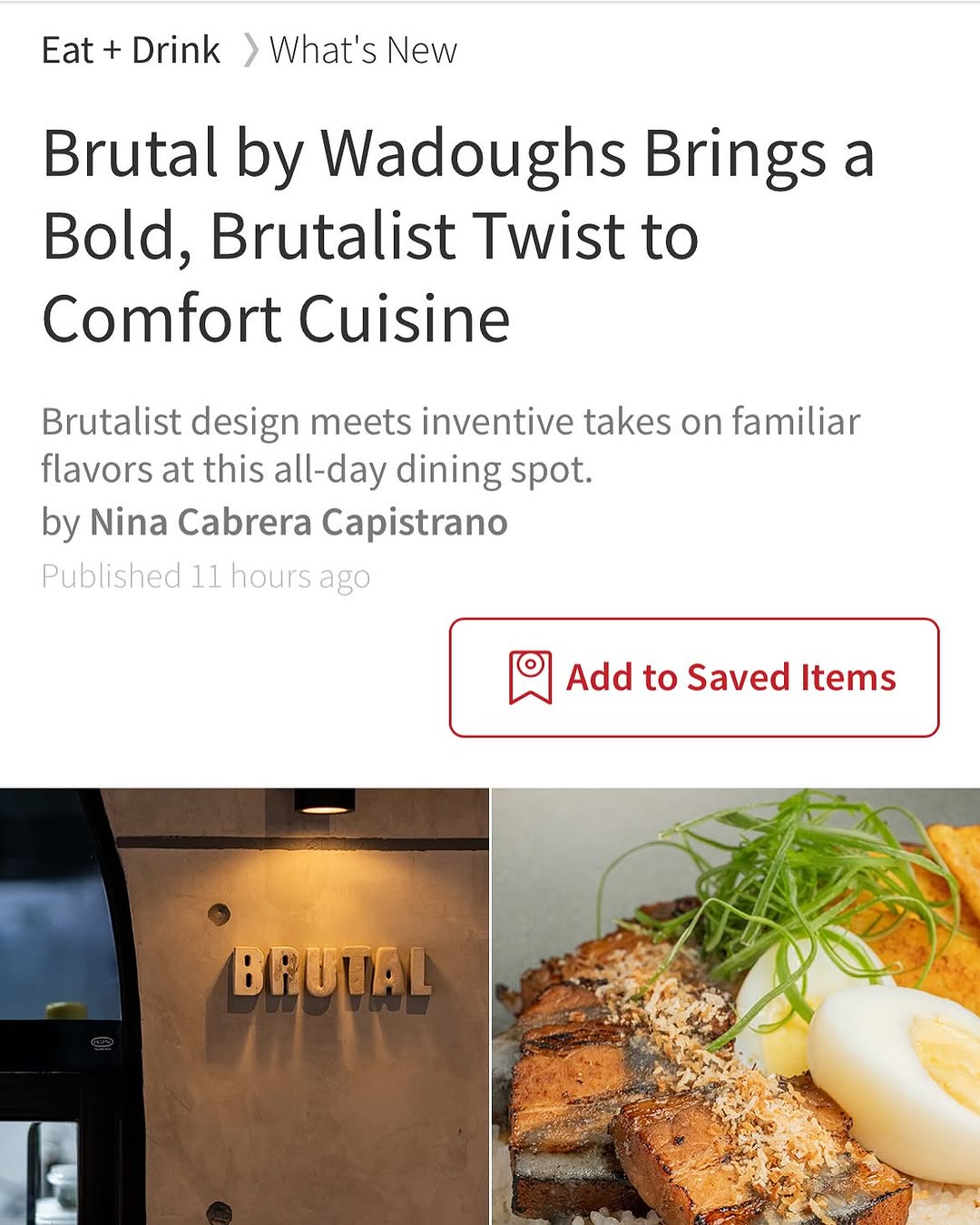 Spot.ph feature on Brutal by Wadoughs